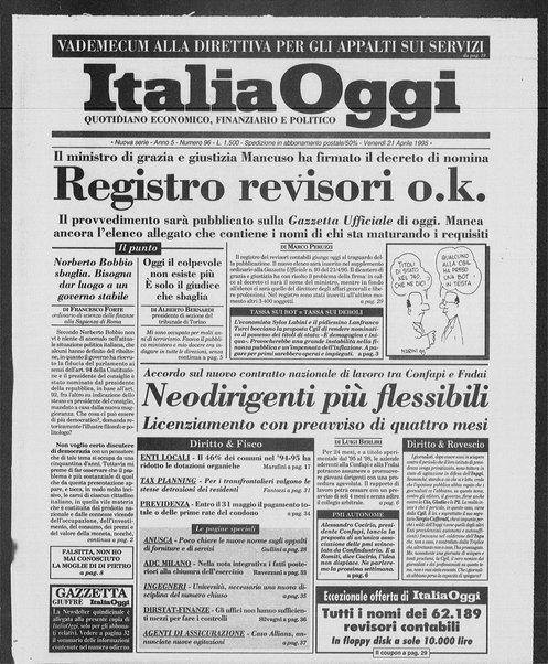 Italia oggi : quotidiano di economia finanza e politica